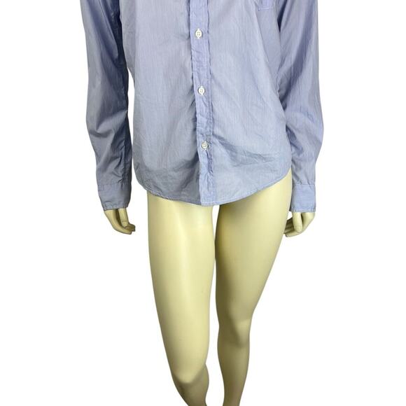 Frank & Eileen Long Sleeve Stripe Barry Shirt Size Small Blue White Button Up - Picture 6 of 13